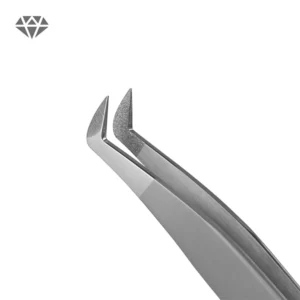 Eyelash Extension Tweezers Lovely Diamond series, Round Boot